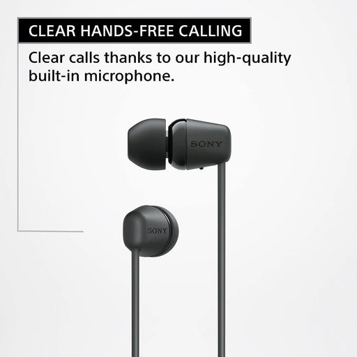 Sony WI-C100 Wireless In-Ear Bluetooth Headset With Mic - Black