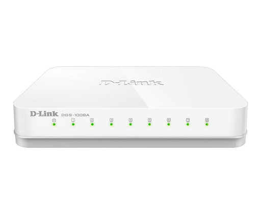 D-Link DGS-1008A 8-Port Gigabit Easy Desktop Switch (White)