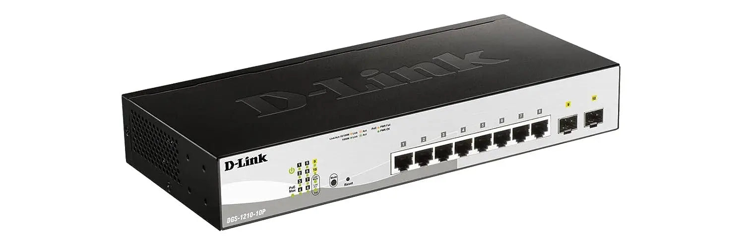 D-Link Business DGS 1210 10P Web Smart 8 Port Gigabit Switch
