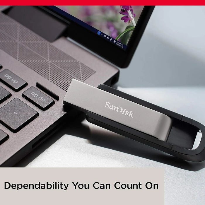 SanDisk USB Extreme Go USB 3.2 256GB, Upto 400MBs R & 240MB/s W, (SDCZ810-256G-G46)