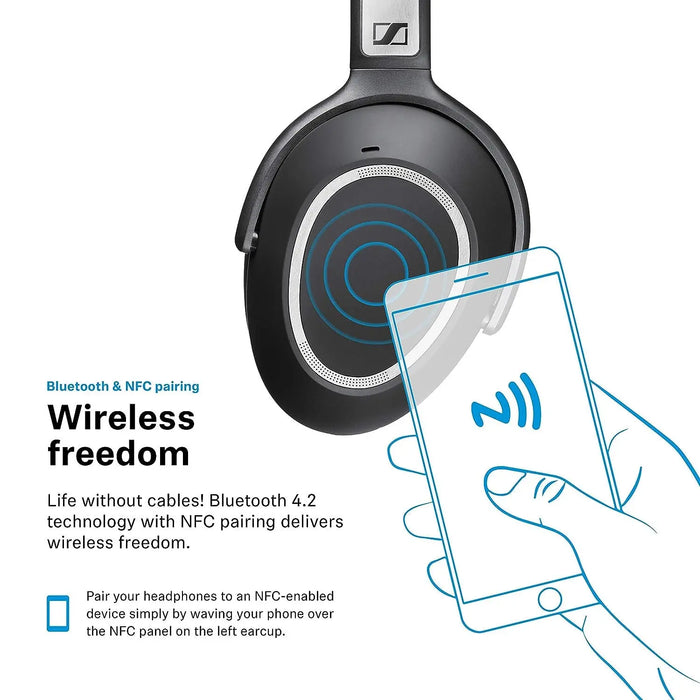 Sennheiser PXC 550 Wireless – NoiseGard Adaptive Noise Cancelling, Bluetooth Headphone with Touch Sensitive Control 30hr backup