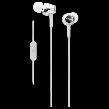 Sony MDR-EX155AP in-Ear Headphones with Mic (White)