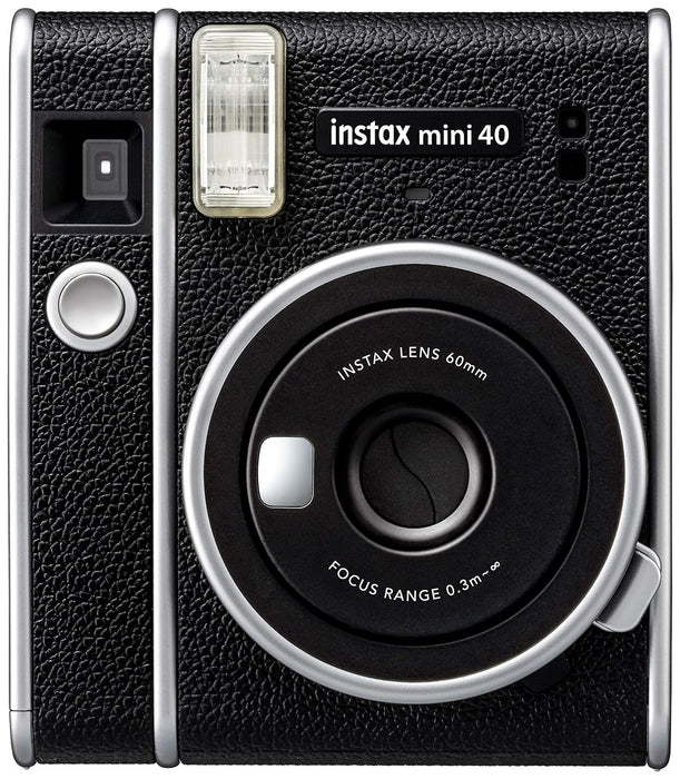 Fujifilm Instax Mini 40 Instant Album Camera With 10 Shots, Marker Fridge Magnets (Black)