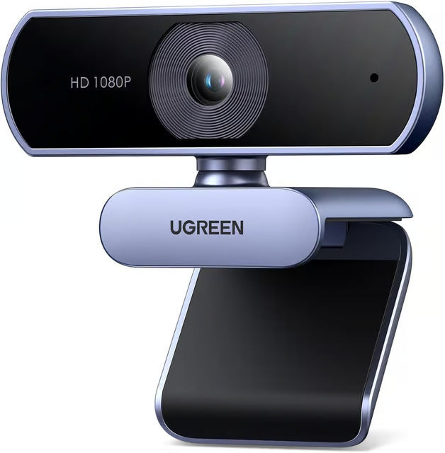 UGREEN USB Webcam, FHD 1080P/30fps For PC with Microphone 85° View Stereo Audio, Auto Light Correction (15728)