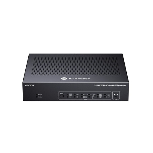AV Access Versatile 1×4 4K HDMI Video Wall Processor with Advanced Bezel Correction, Wide-Screen Support, and Customizable Layouts