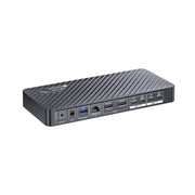 AV Access KD-E20 USB-C KVM Switch Docking Station for 2 Laptops & 4K Dual Monitor, 11-in-1 Design (100W PD), 1G Ethernet Port, EDID Emulation AV Access