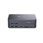 AV Access iDock D23 8K DisplayPort KVM Switch 12 In 1 Docking Station for 2 Desktop PCs, Triple Monitor Design, 1G Ethernet, USB 3.0, 165/144/120Hz for Gaming AV Access
