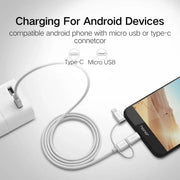 UGREEN 3-in-1 USB Cable 1.5M USB 2.0 Multifunction Braided USB A to USB C Lightning Micro USB Charging Data Cable (50203) Ugreen