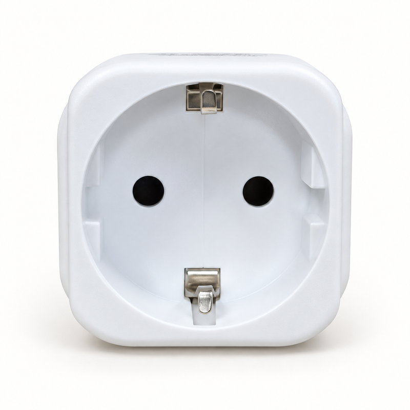 Schuko (EU) to India plug adapter Schuko socket face