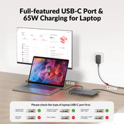 AV Access iDock B30 USB-C KVM Switch 10 In 1 Docking Station, 3-Port with HDMI for Dual Monitor, 65W Power Delivery & Ethernet Port for Laptop AV Access