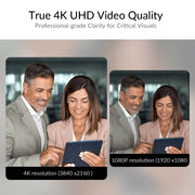 AV Access BizEye P30 4K PTZ Camera with Dual Lens, Auto Tracking & AI Framing, 3x Optical Zoom, 120° Panoramic View for Smart Video Conference AV Access