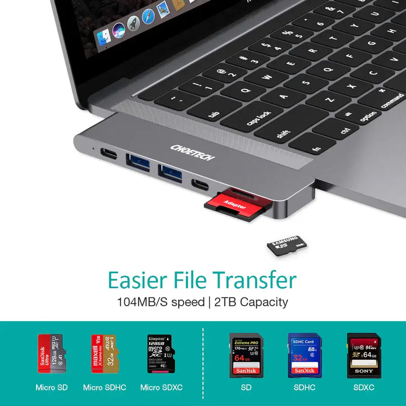 Choetech 7 in 1 USB-C Multiport Adapter Choetech