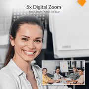 AV Access BizEye 90 4K AI Webcam with 1/1.8″ CMOS Sensor, 120° Wide Angle, Smart Tracking, Auto Framing, Dual Mics, App Control for Conference Room AV Access