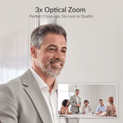 AV Access BizEye P30 4K PTZ Camera with Dual Lens, Auto Tracking & AI Framing, 3x Optical Zoom, 120° Panoramic View for Smart Video Conference AV Access