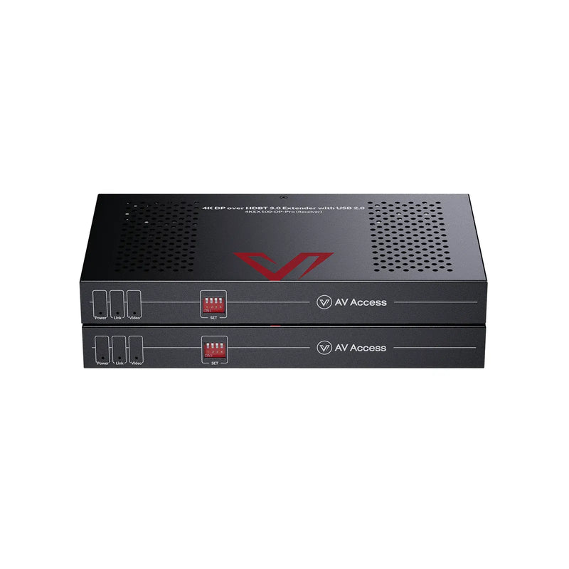 AV Access 4KEX100-DP-Pro 4K DisplayPort KVM Extender over HDBaseT 3.0, Uncompressed 4K@60Hz up to 100m/330ft, Zero Latency, 120/144/165/240Hz for Gaming AV Access