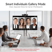 AV Access BizEye 90 4K AI Webcam with 1/1.8″ CMOS Sensor, 120° Wide Angle, Smart Tracking, Auto Framing, Dual Mics, App Control for Conference Room AV Access