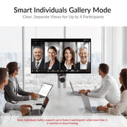 AV Access BizEye P30 4K PTZ Camera with Dual Lens, Auto Tracking & AI Framing, 3x Optical Zoom, 120° Panoramic View for Smart Video Conference AV Access