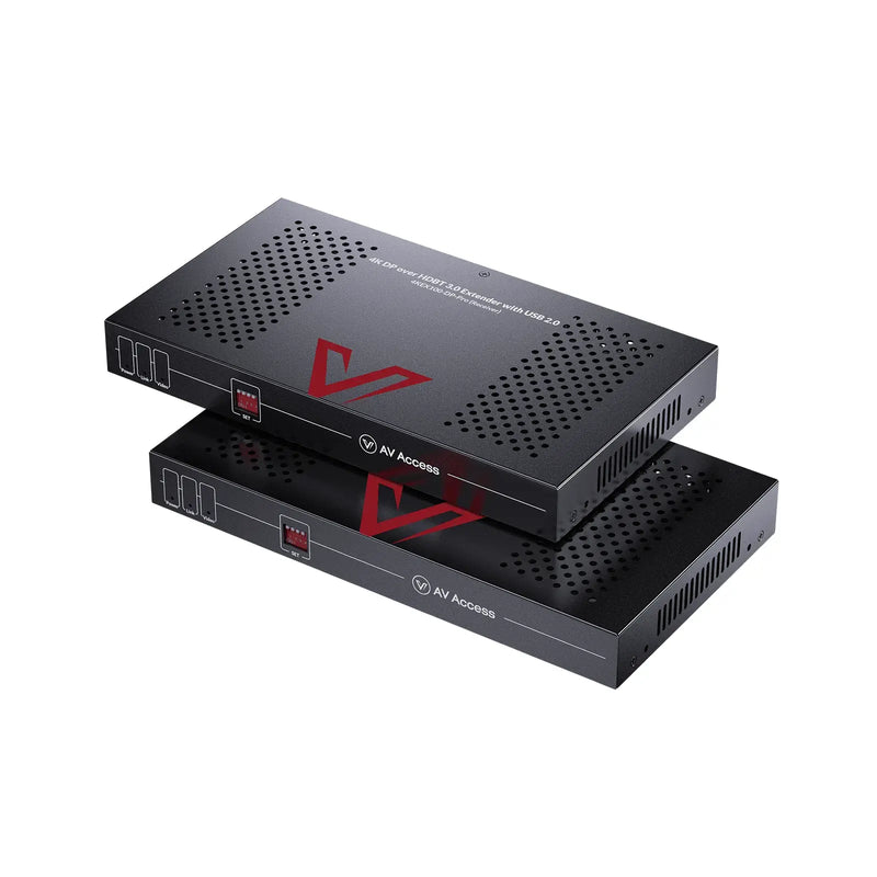 AV Access 4KEX100-DP-Pro 4K DisplayPort KVM Extender over HDBaseT 3.0, Uncompressed 4K@60Hz up to 100m/330ft, Zero Latency, 120/144/165/240Hz for Gaming AV Access