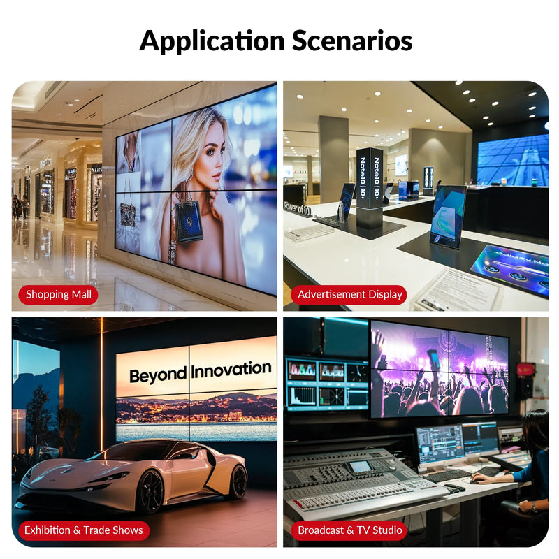 AV Access Versatile 1×4 4K HDMI Video Wall Processor with Advanced Bezel Correction, Wide-Screen Support, and Customizable Layouts