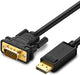 10247-UGREEN DP Male to VGA Male Cable 1.5m (Black)