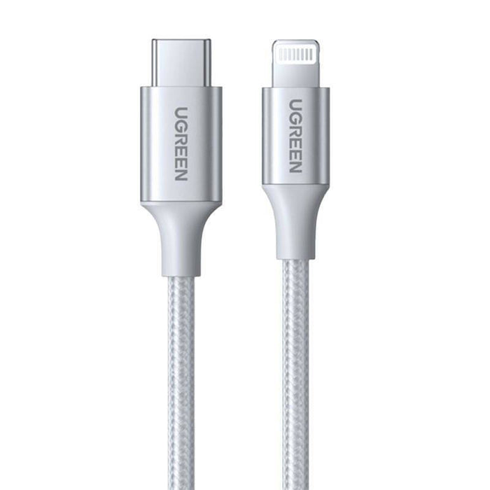 UGREEN 1m USB-C Male to Lightning Male Cable, MFi-Certified/PD Charging/Rubber Shell (10493)
