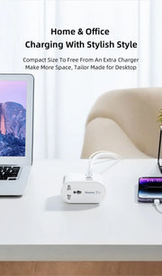 Huntkey Charge Pub Smart A35 Gan Charger cum Power Dock Huntkey