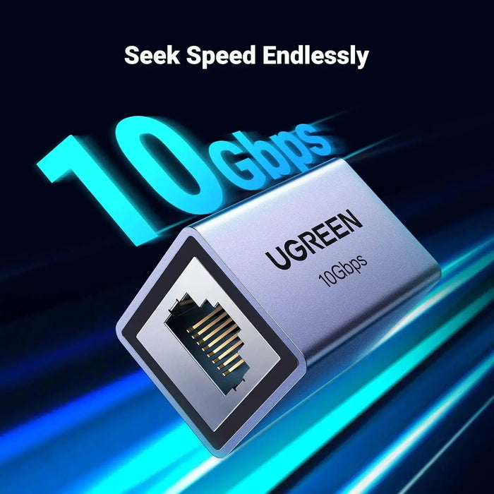 UGREEN Ethernet Extender 10Gbps Coupler Cat8 Cat7 Cat6 Cat5 Cable 328ft Long Distance Aluminum Alloy Shell Space Grey (15117) Ugreen India