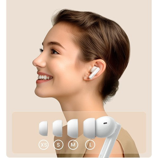 Ugreen Bluetooth V5.3 HiTune T6 Hybrid Active Noise Canceling Earbuds 30H Battery 48dB White (15158)