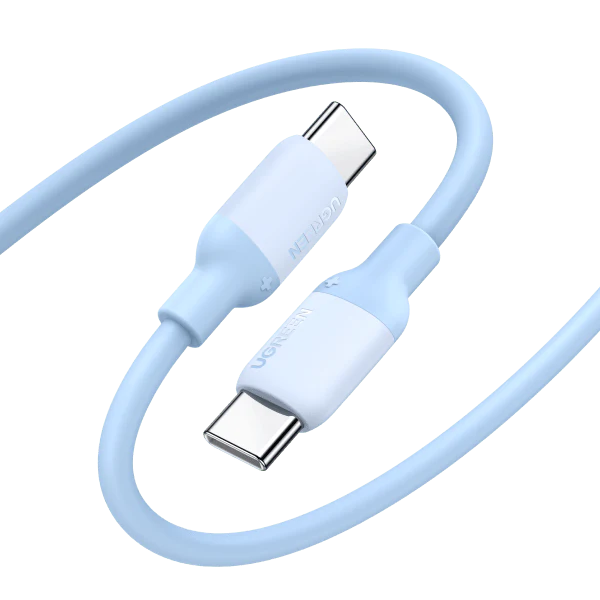 UGREEN 15279 60W USB-C To USB-C Silicone Fast Charging Cable 1M (Blue)