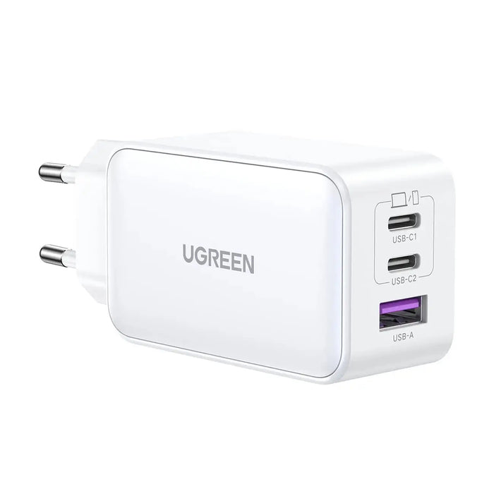 UGREEN Nexode 65W GaN Fast Charger 3-Port USB-C PD USB-A Wall Charger PPS MacBook iPad iPhone 15/14 Galaxy S24 White (15334) Ugreen