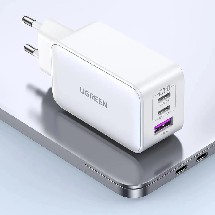 UGREEN 15334 NEXODE 65W 3-Port PD GAN Fast Charger (White) (15334) TeckPot