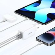 UGREEN Nexode 65W GaN Fast Charger 3-Port USB-C PD USB-A Wall Charger PPS MacBook iPad iPhone 15/14 Galaxy S24 White (15334) Ugreen