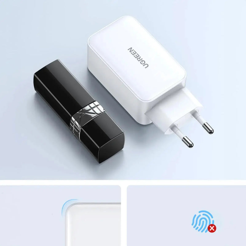 UGREEN Nexode 65W GaN Fast Charger 3-Port USB-C PD USB-A Wall Charger PPS MacBook iPad iPhone 15/14 Galaxy S24 White (15334) Ugreen