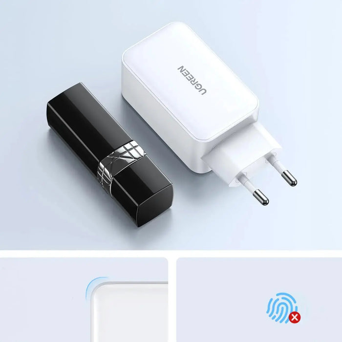 UGREEN Nexode 65W GaN Fast Charger 3-Port USB-C PD USB-A Wall Charger PPS MacBook iPad iPhone 15/14 Galaxy S24 White (15334) Ugreen