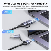 UGREEN 15389 HDMI video capture card dual USB ports for flexibility
