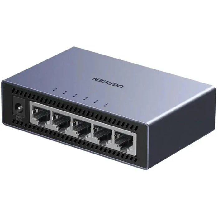 UGREEN 5-Port Gigabit Ethernet Switch Aluminum Desktop Network Hub 1000Mbps Auto-Negotiation LAN Plug Play Silent (15641)