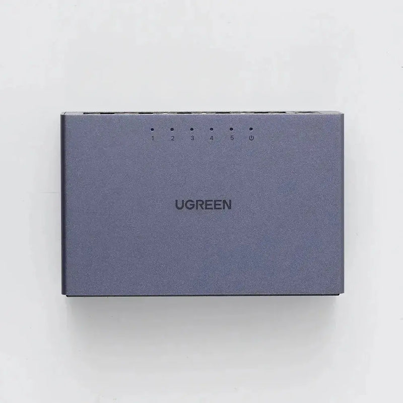 UGREEN 5-Port Gigabit Ethernet Switch Aluminum Desktop Network Hub 1000Mbps Auto-Negotiation LAN Plug Play Silent (15641) Ugreen