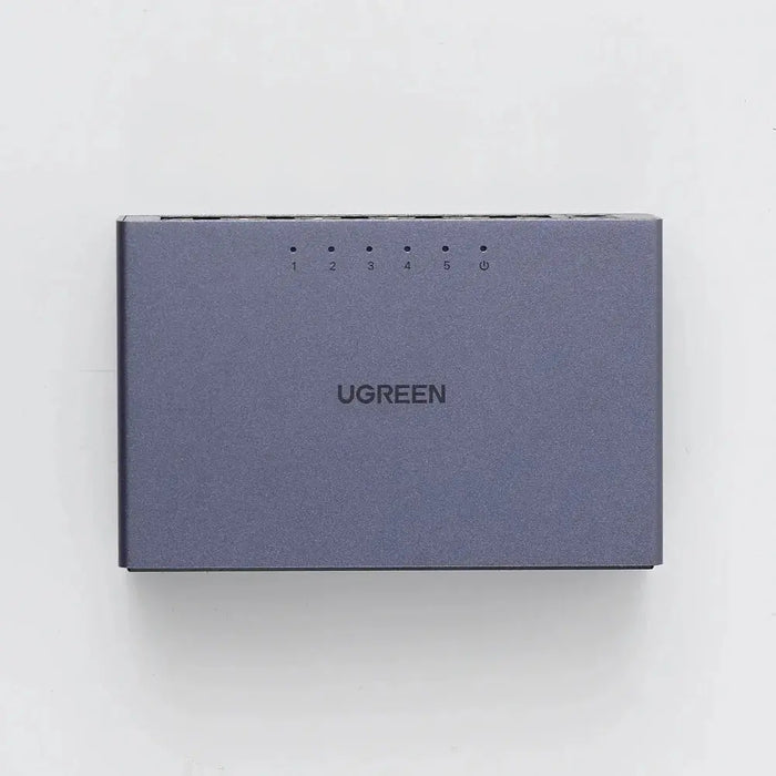UGREEN 5-Port Gigabit Ethernet Switch Aluminum Desktop Network Hub 1000Mbps Auto-Negotiation LAN Plug Play Silent (15641)