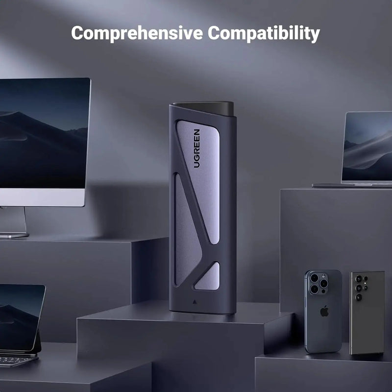 UGREEN M.2 NVMe SATA SSD Enclosure 10Gbps USB 3.2 Gen 2 M Key B Key External Case UASP Trim 2230 2242 2260 2280 (15813) Ugreen