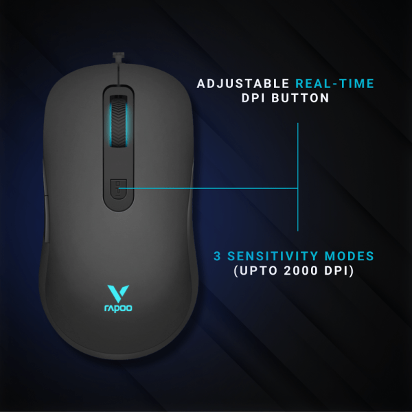 Rapoo V16 RGB Wired Optical Gaming Mouse