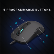 Rapoo V16 RGB Wired Optical Gaming Mouse