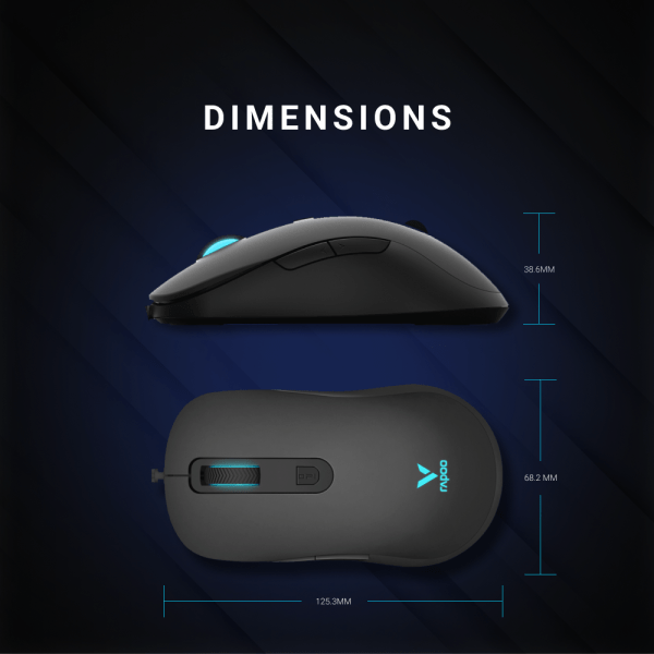 Rapoo V16 RGB Wired Optical Gaming Mouse