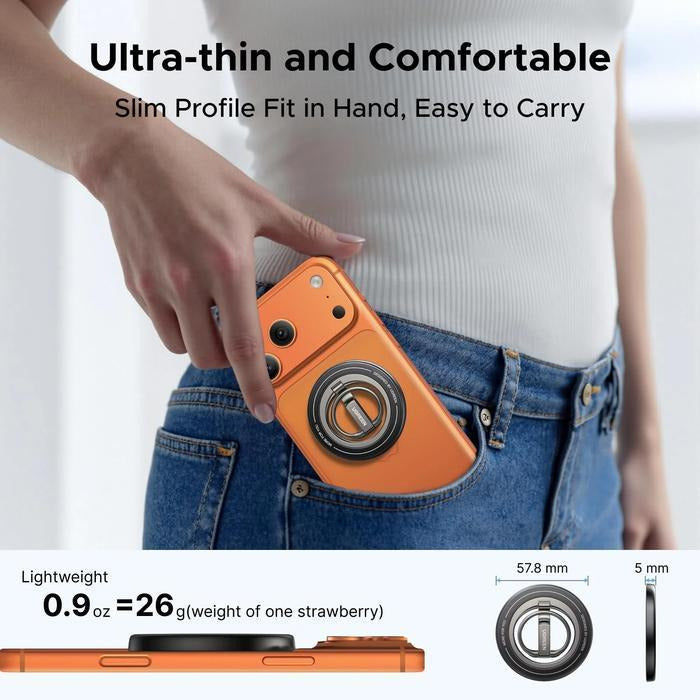 UGREEN LP945 65819 magnetic phone ring holder and stand ultra-thin and comfortable
