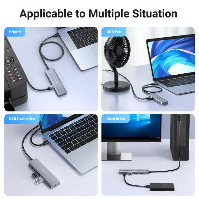 UGREEN 5-in-1 USB-C Hub 4 USB-A Ports 100W PD Charging 5Gbps Data Transfer MacBook iPad Pro Laptop Chromebook 15920 Ugreen