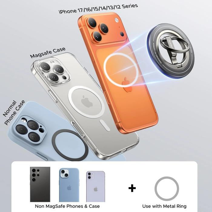 UGREEN LP945 65819 magnetic phone ring holder and stand compatible with MagSafe iPhones