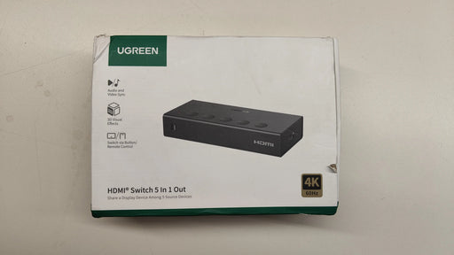 UGREEN HDMI Switch 5 in 1 Out 2.0 4K@60Hz Switcher with Remote 5 Port Selector Box Support 3D CEC HDR HDCP2.2 Compatible with PS5/4/3 Xbox Fire Stick, Black (90512/ Open Box) - TeckPot