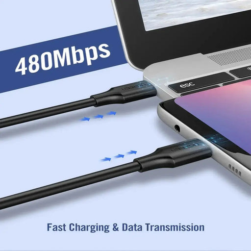 UGREEN USB C 2.0 Cable 3M 60W Male to Male Power Delivery 2.0 QC 2.0/3.0 Fast Charging Type-C Data Transfer Cable (60788) Ugreen