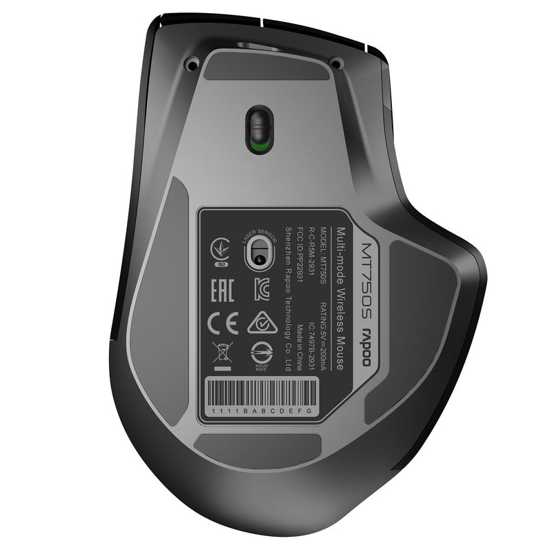 Rapoo MT750S Multi-mode Wireless Ergonomic Laser Mouse