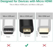 UGREEN Micro HDMI to HDMI Adapter Male to Female Converter Camera Tablet Graphics Card HDTV Projector Video 20106 Ugreen