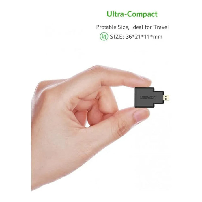UGREEN Micro HDMI Male to HDMI Female Adapter - Black (20106)